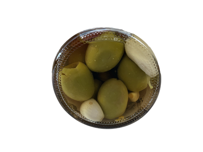 Harold's - OLMEC Spicy Olives - The Perfect Dirty Martini Olive - Packed With Fresh Garlic and Habanero - Made in Texas