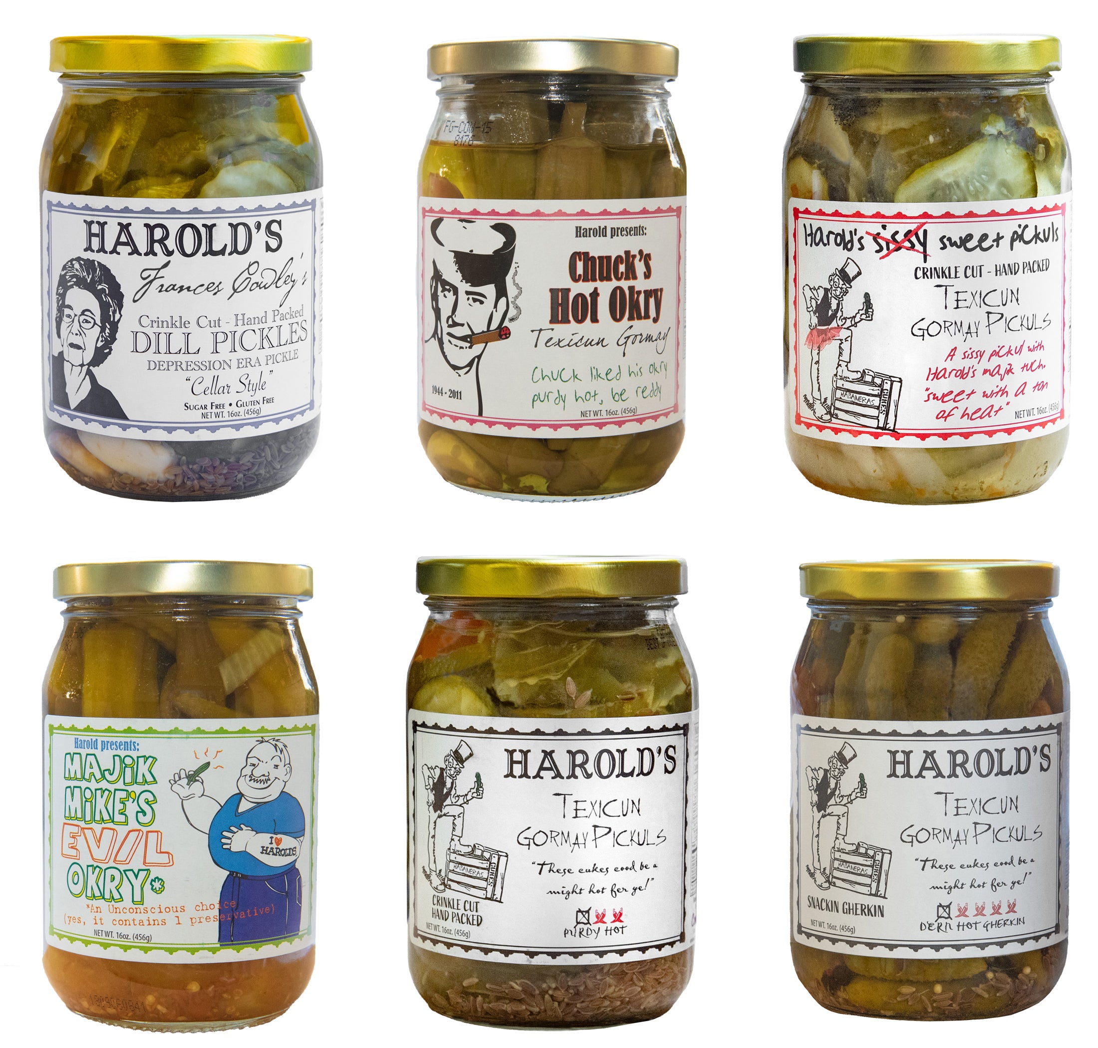 Pickle Sampler 6 Pack Pickle Sampler | Texas pickles – Conscious Choice Foods – Harold ...