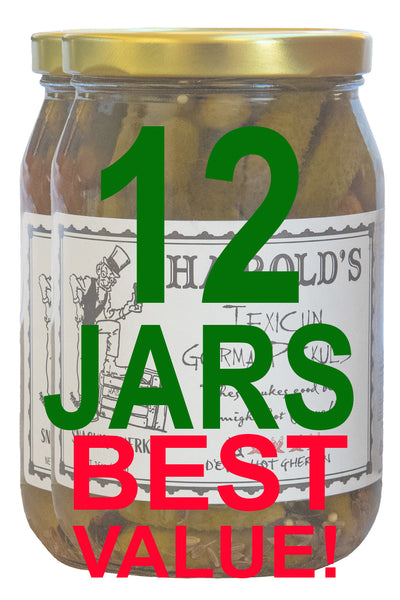 Harold's - Dern Hot Gherkins - Hot n Spicy Dill Gherkins- Award Winning Ingredients Packed With Fresh Garlic and Habanero - Made in Texas