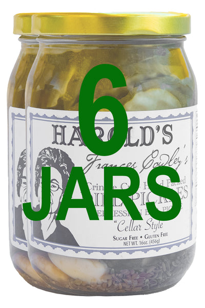 Harold's - Frances Cowley's Crinkle Cut Dill Pickle Slices - Award Winning Gourmet Pickles Packed With Fresh Garlic and Dill - Made in Texas